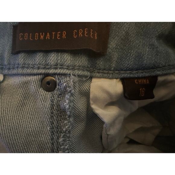 Coldwater Creek Light Wash High Rise Wide Leg Denim Jeans, Plus Size 16, Women's - Picture 6 of 7